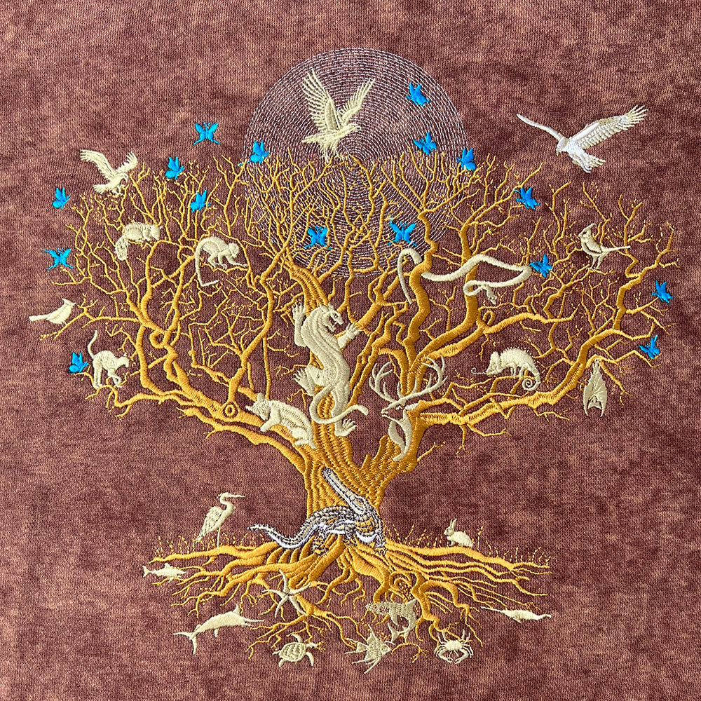Tree of Life light women's brown drop shoulder sweatshirt