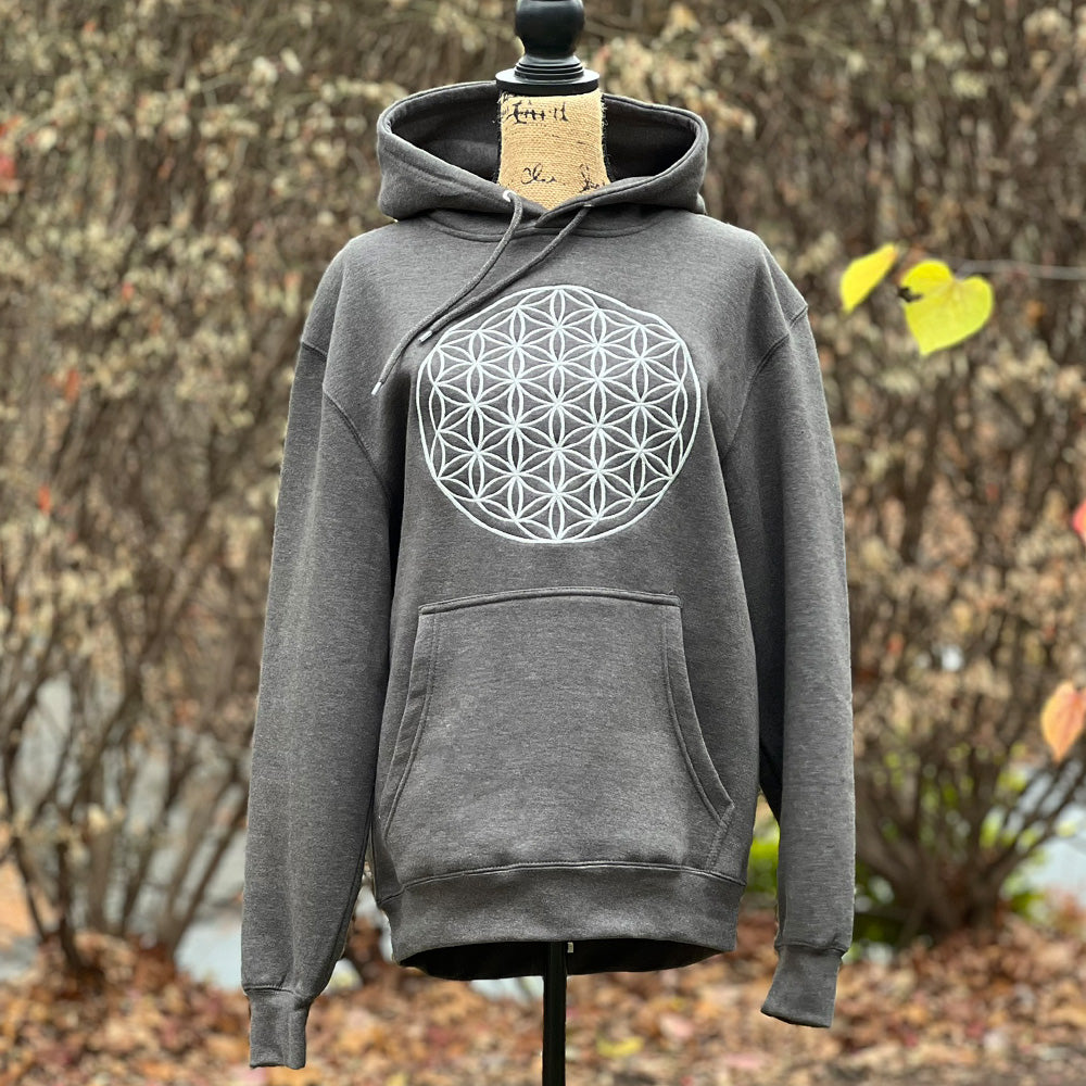 Flower of Life grey hoodie