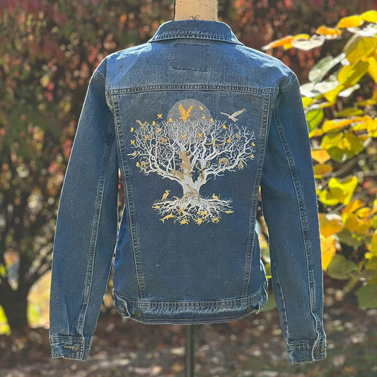 Tree of Life blue women's Denim jacket