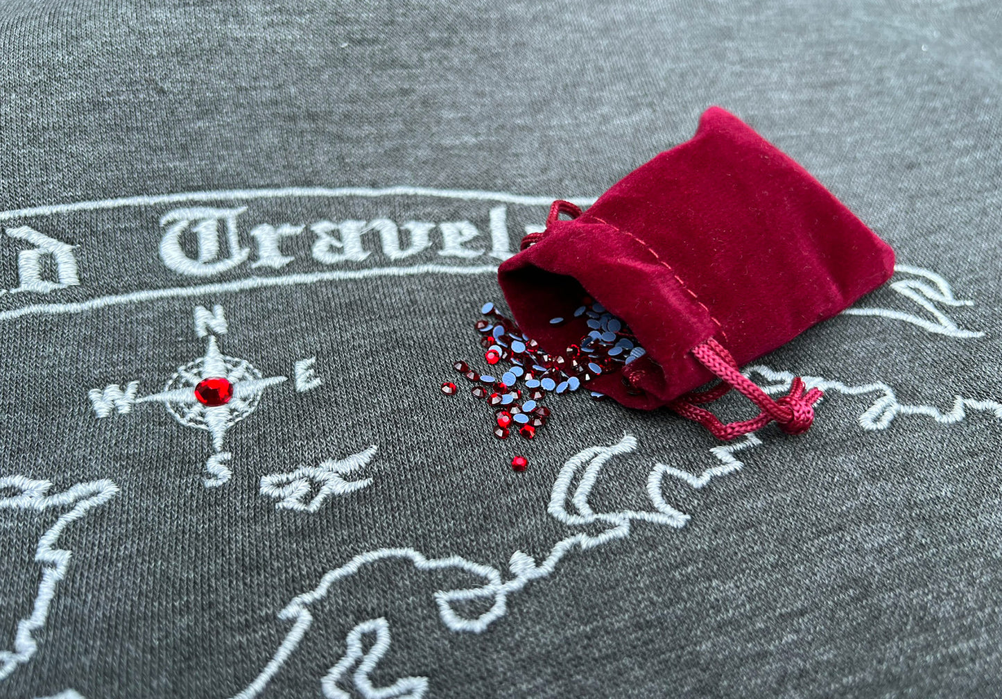 Custom World Map Embroidery