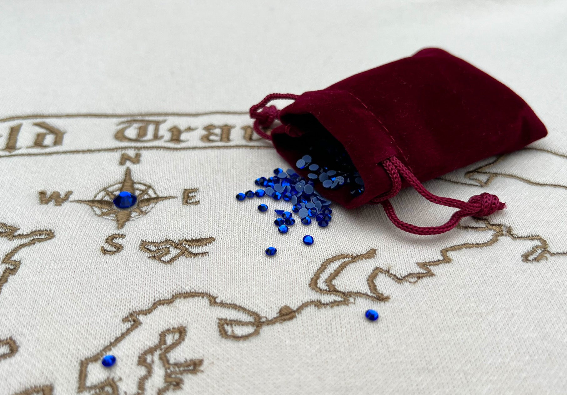 Custom World Map Embroidery