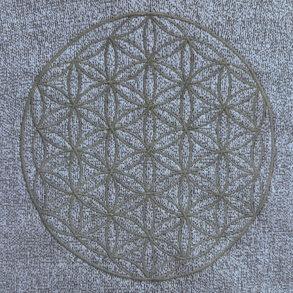 FLOWER OF LIFE Grey Reflective Embroidery Unisex Sweatshirt