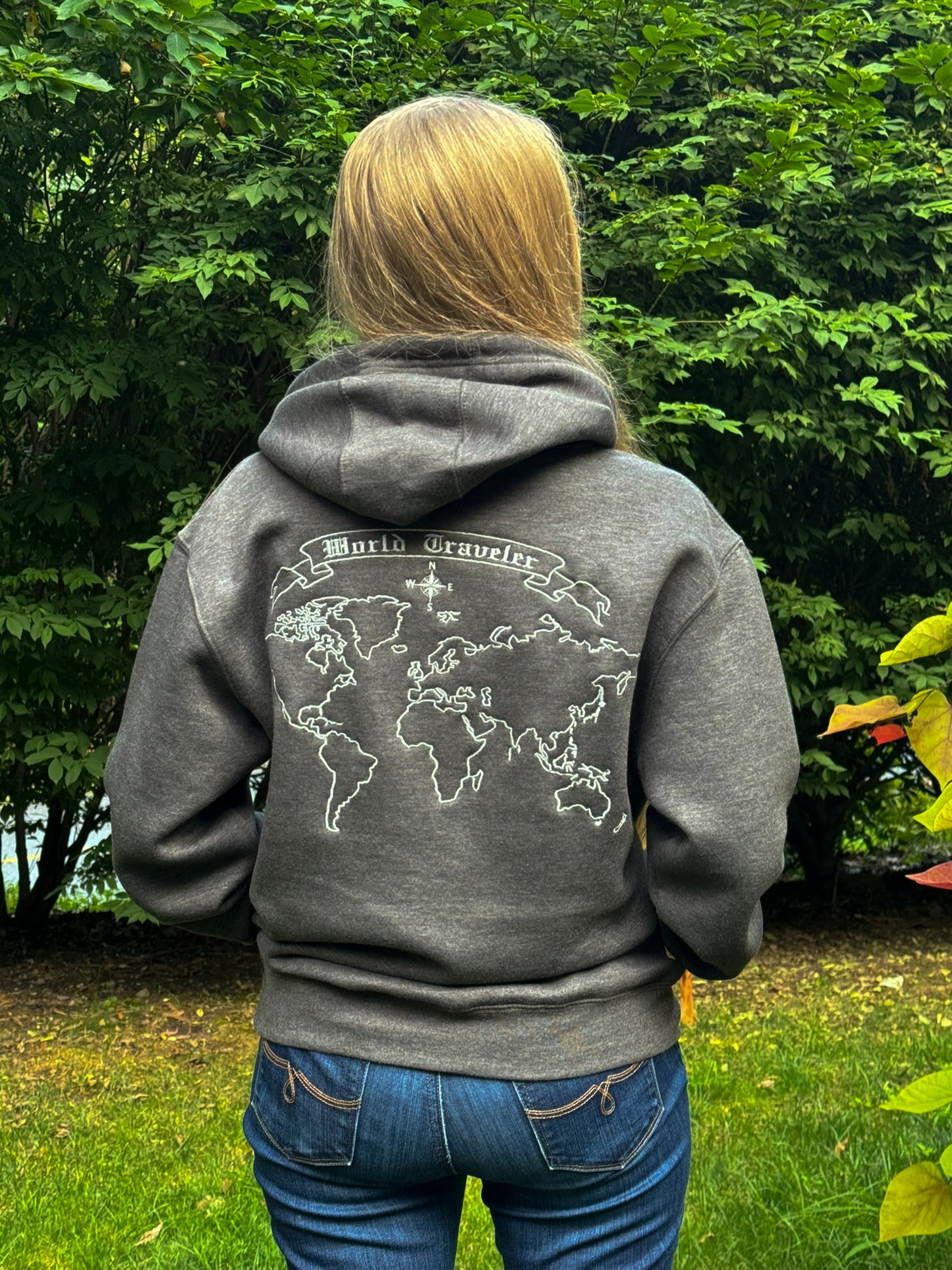 Custom World Map Embroidery