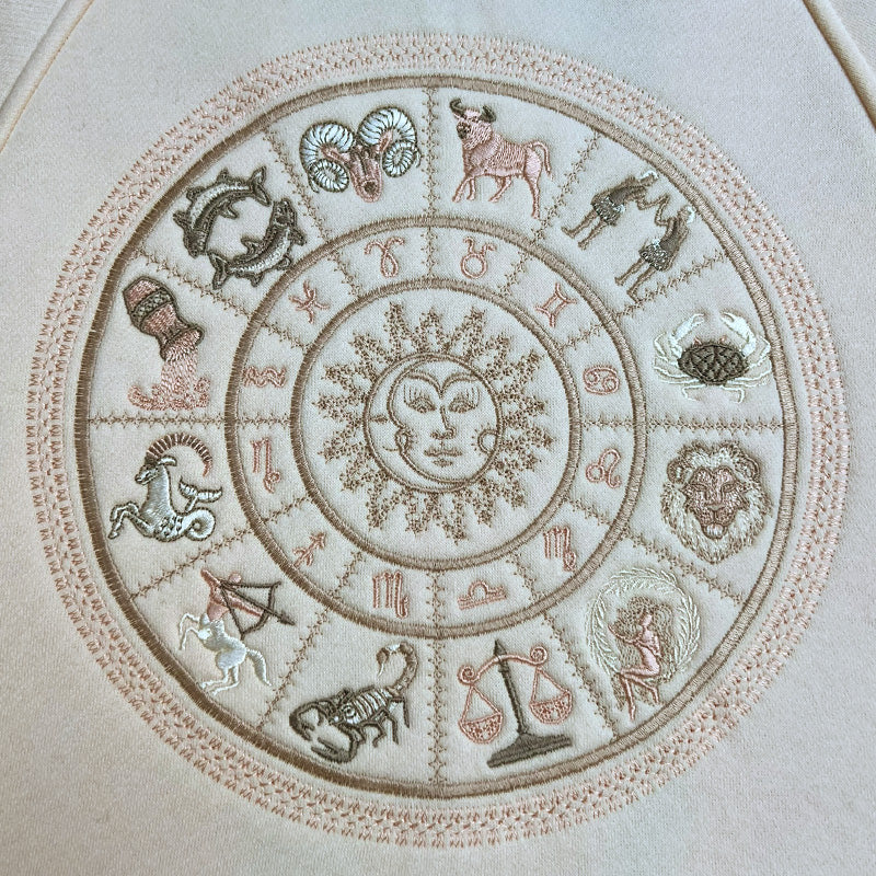 Custom Zodiac Calendar Embroidery